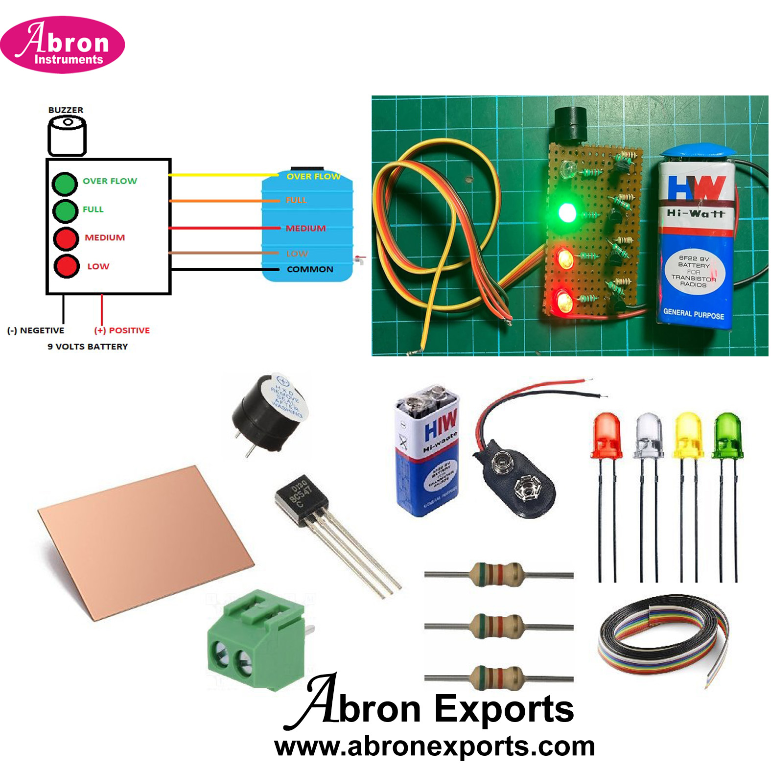 Electronic component abron kit circuit board resistance diode capacitor diode led ldr junior 5 sets AE-1224CK